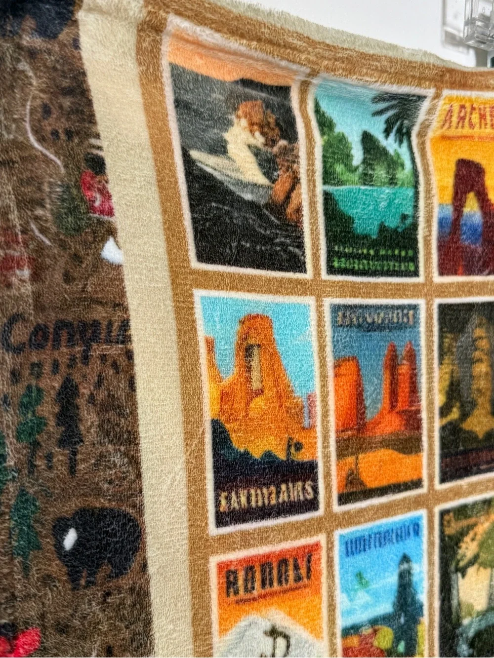 61 American National Parks Wall Tapestry - Multicolor Throw Blanket Plush